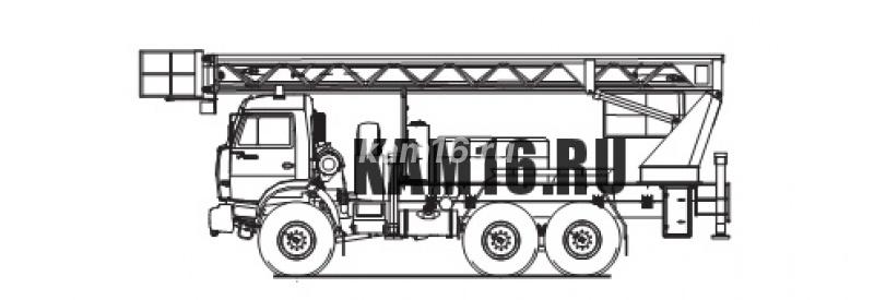 Вышка телескопическая ПСС-151.26Э (ВТ-26) (шасси КАМАЗ-43114 6х6)