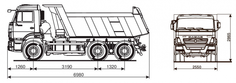 65115-6058-48(A5) Самосвал КамАЗ